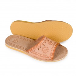 Kapcie Damskie SKÓRA NATURALNA Pantofle Góralskie Klapki Domowe