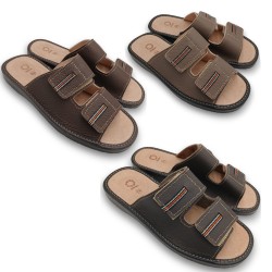 Sandały męskie na rzepę-...