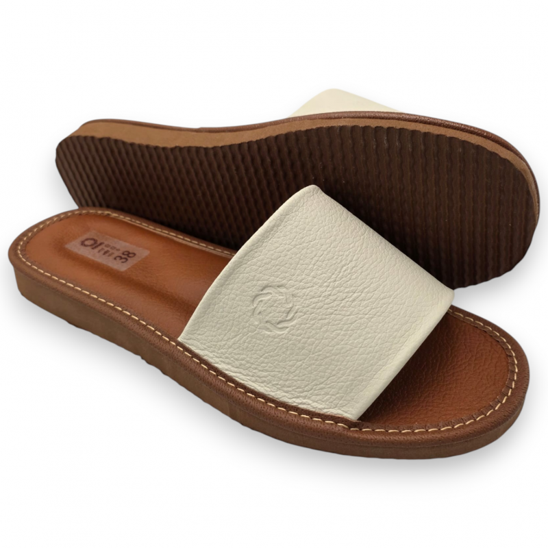 Kapcie damskie skórzane